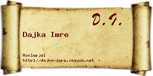 Dajka Imre névjegykártya