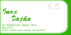 imre dajka business card